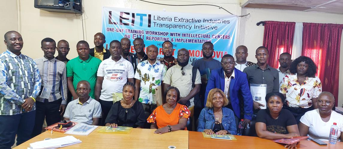 Participants posed for the press after the daylong event in Monnrovia