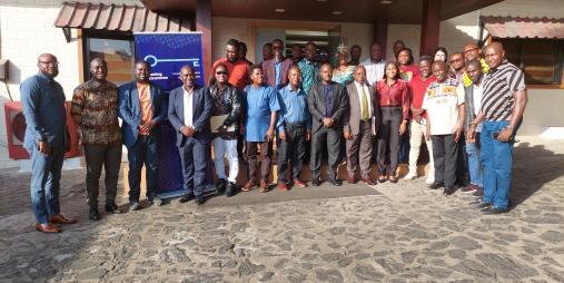 Cross section of participants posed for the press after the one-day session